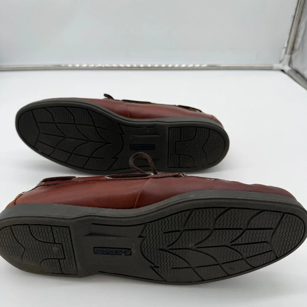 Dockers Mens Brown Leather Boat Shoes Moc Toe Loafers 090-14449 Size 12M